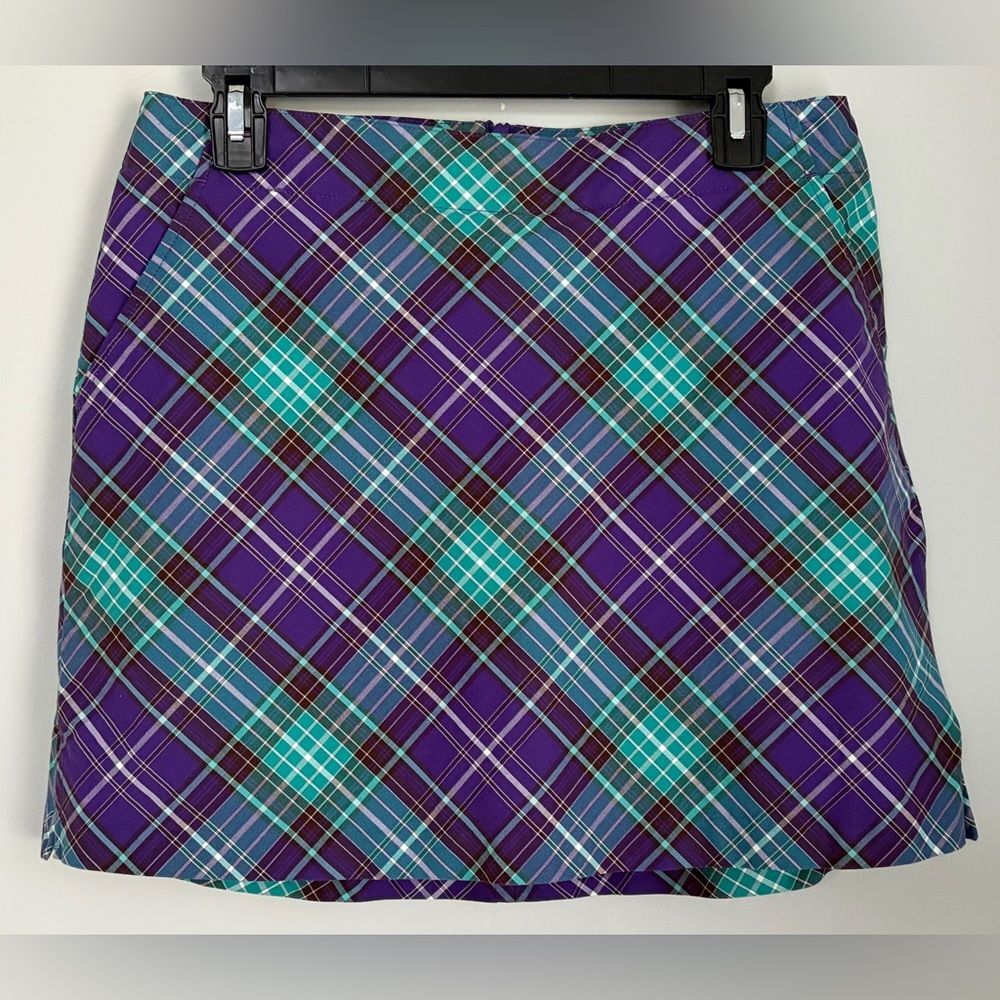 Lady Hagen Plaid Purple and Teal Skort | Golf, Pickleball, Tennis, Size 6